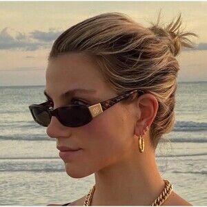 Oval Small Frame Sunglasses For Women 2024 Fashion Brand Rectangle Ladies Sun Gl